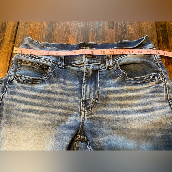 Buckle Black Jeans Men’s Size 32x30 Fit No 9 Straight Leg Whiskered Thick Stitch - Picture 13 of 15